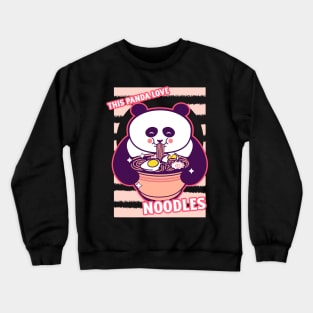 Panda Eating Noodle Ramen Lover Crewneck Sweatshirt